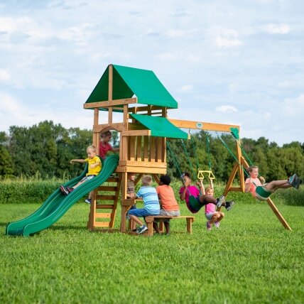 BACKYARD DISCOVERY Belmont medinė žaidimų aikštelė 6in1 4