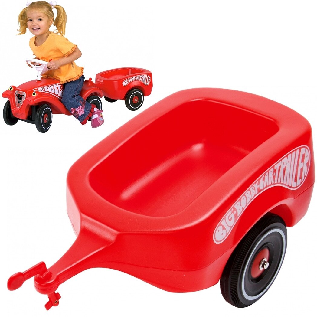 BIG priekaba Bobby Car paspirtukui (važinėjamajam) raudona