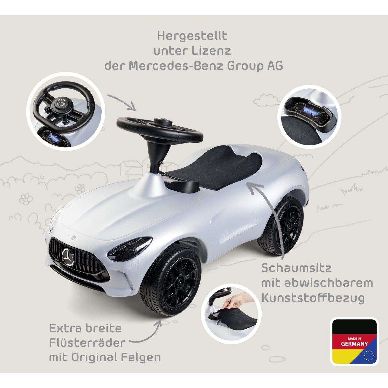 BIG Bobby Car stumdukas Mercedes AMG GT 8