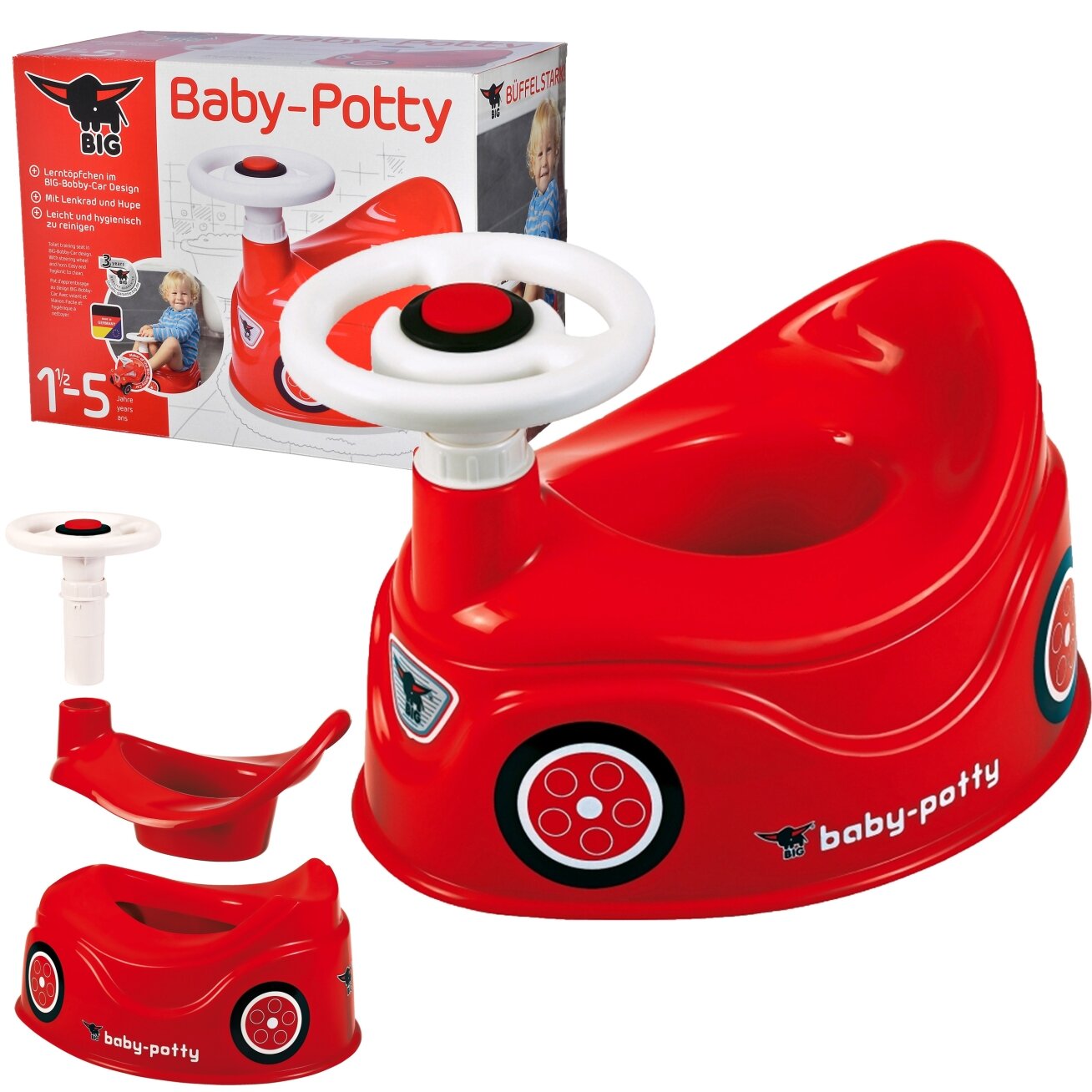 BIG naktipuodis New Bobby Car automobiliukas su vairu BIG naktipuodis New Bobby Car automobiliukas su vairu