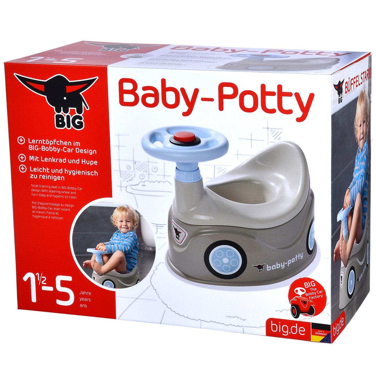 BIG pilkas naktipuodis New Bobby Car automobiliukas su vairu 4 BIG pilkas naktipuodis New Bobby Car automobiliukas su vairu 4