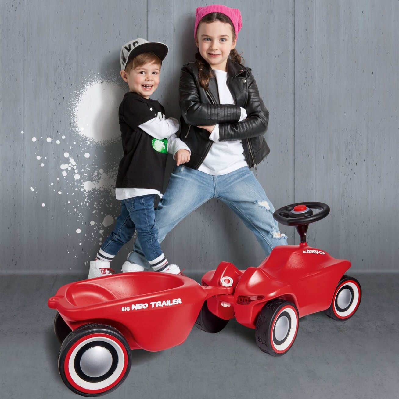 BIG priekaba vaikiškam automobiliukui Bobby Car Neo raudona 5