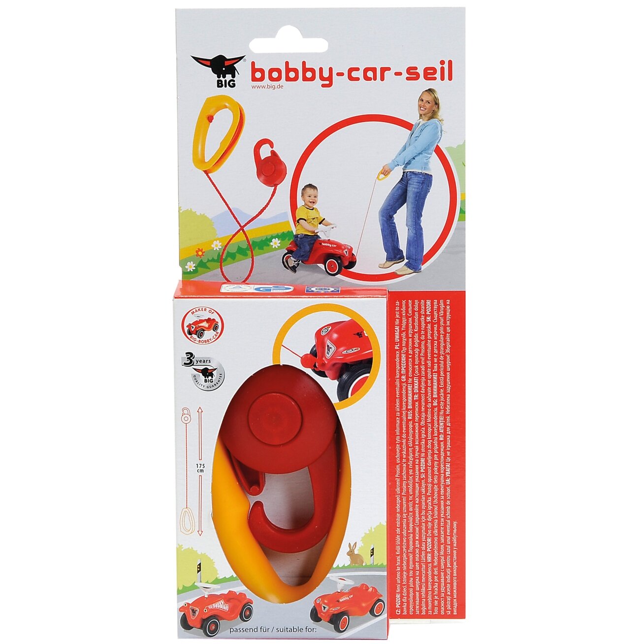 BIG Reguliuojama vilkimo virvė Bobby Car paspirtukui (ride-on) 4 BIG Reguliuojama vilkimo virvė Bobby Car paspirtukui (ride-on) 4