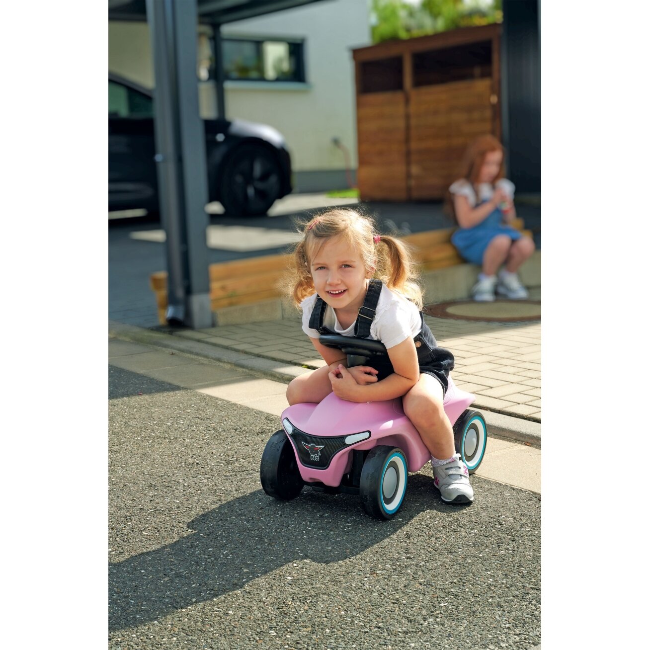 BIG rožinis stumiamas vaikiškas automobilis Bobby Car Neo Pink vaikams 5