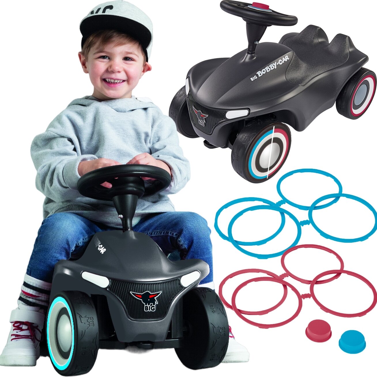 BIG paspirtukas Bobby Car Neo Anthrazit