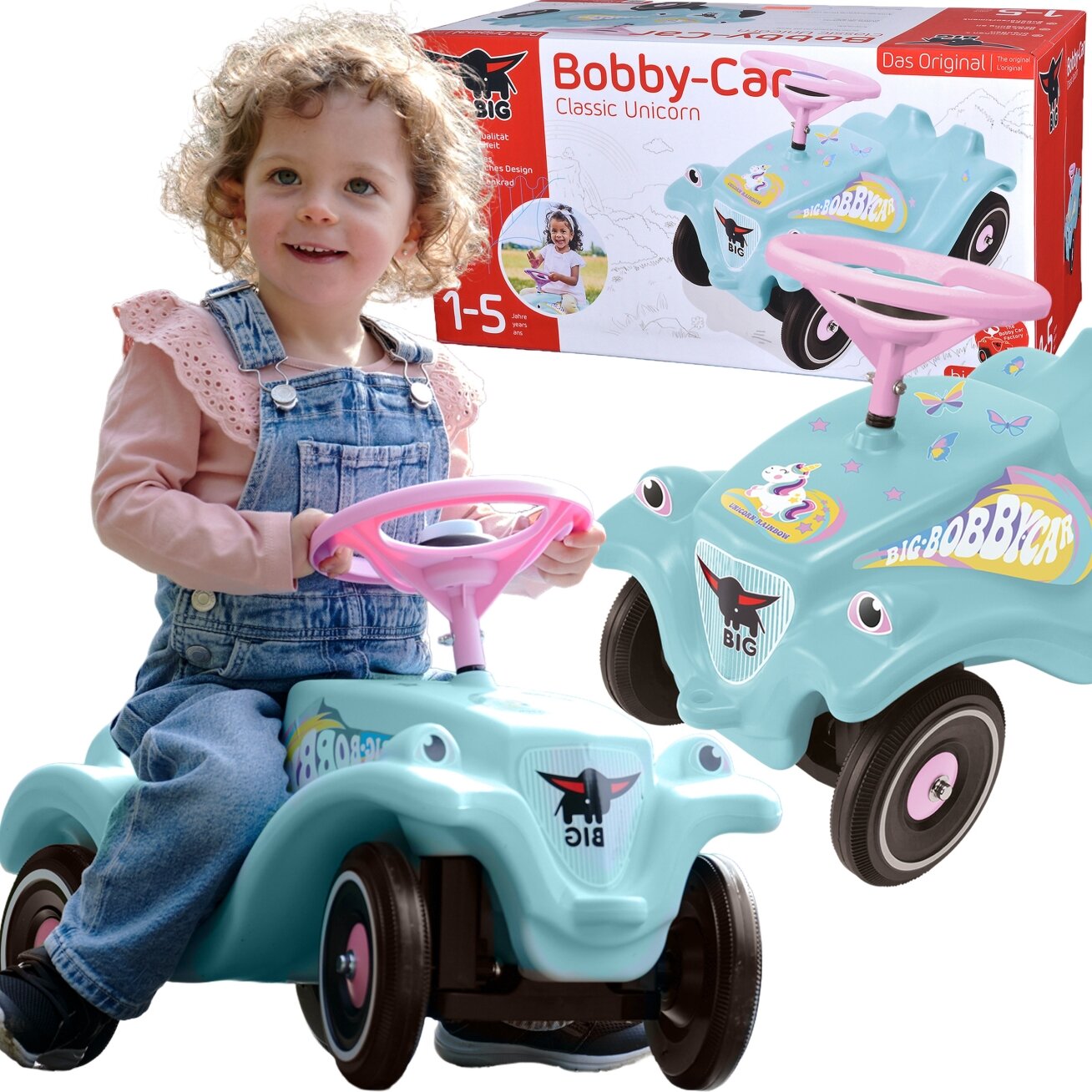 BIG Ežiukas Bobby Car Classic su vienaragio garso signalu
