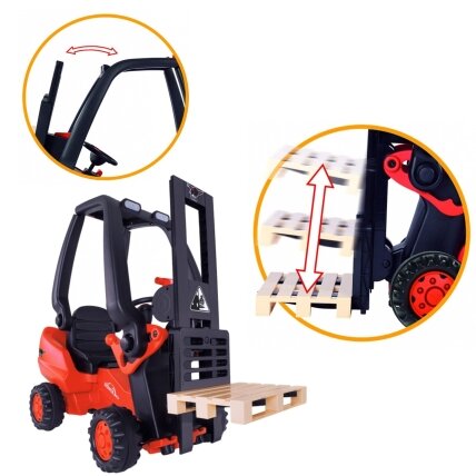 BIG Pedalinis šakinis krautuvas Linde Forklift 4