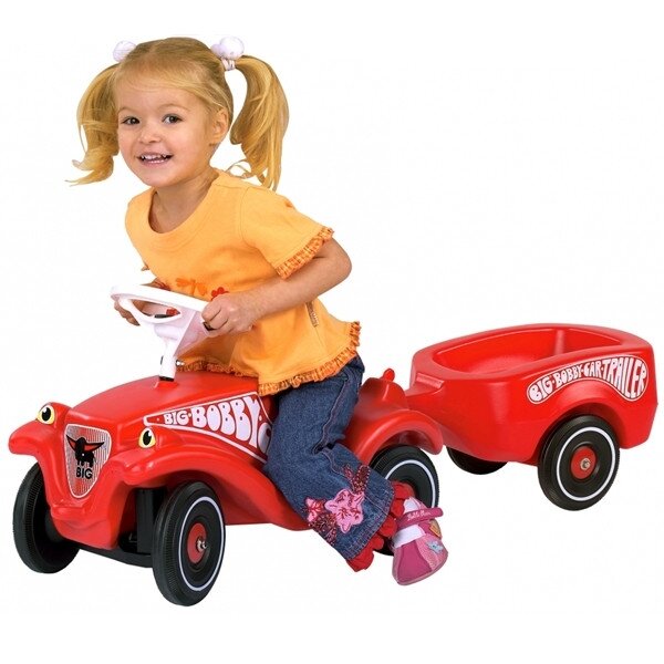 BIG priekaba Bobby Car paspirtukui (važinėjamajam) raudona 2 BIG priekaba Bobby Car paspirtukui (važinėjamajam) raudona 2