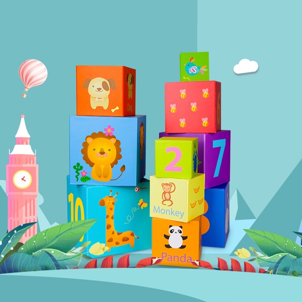 CLASSIC WORLD Magic Box Kaladėlių dėlionė Bokštas Dėžutė Edukacinis žaislas 1