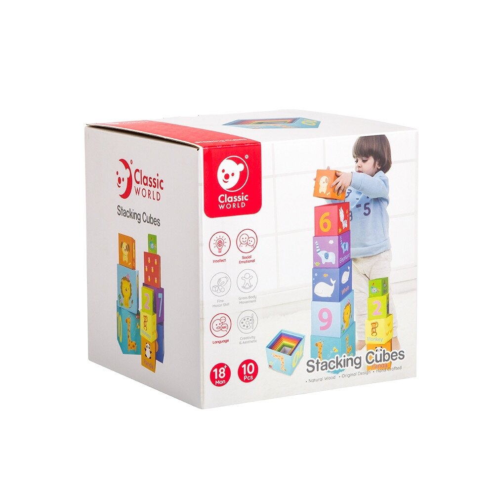 CLASSIC WORLD Magic Box Kaladėlių dėlionė Bokštas Dėžutė Edukacinis žaislas 9