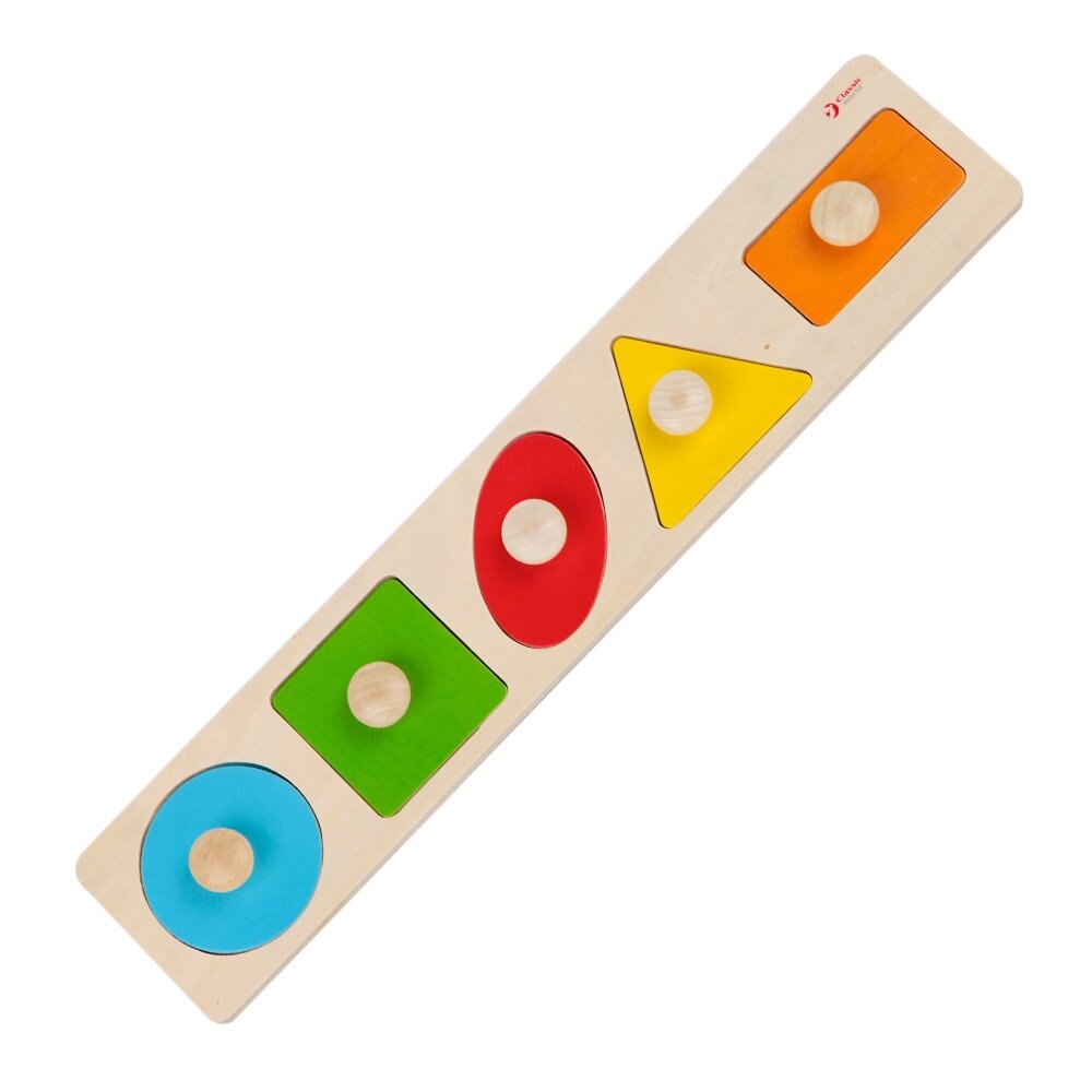 CLASSIC WORLD Medinė geometrinė MONTESSORI dėlionė – formų rūšiuoklė, spalvų pažinimas, 6 el. 4 CLASSIC WORLD Medinė geometrinė MONTESSORI dėlionė – formų rūšiuoklė, spalvų pažinimas, 6 el. 4