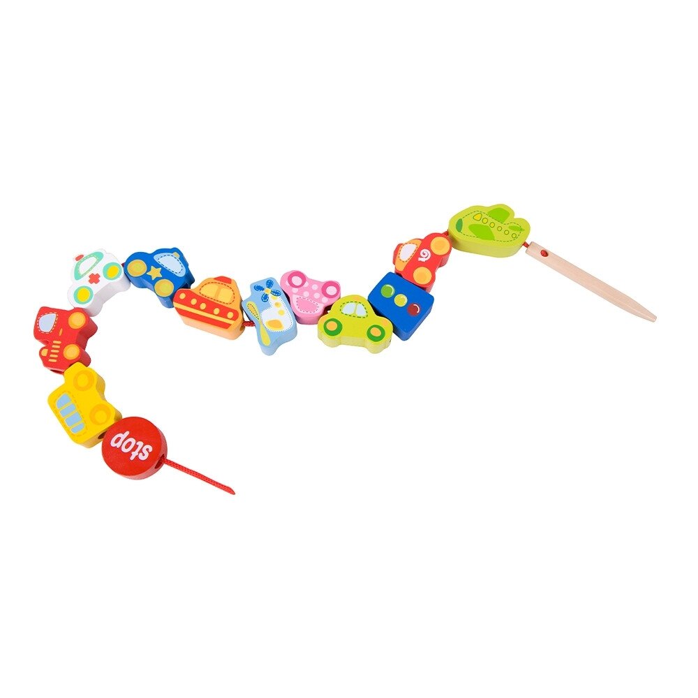CLASSIC WORLD Medinės verimo kaladėlės „Kelių eismas“ 13 vnt. 9