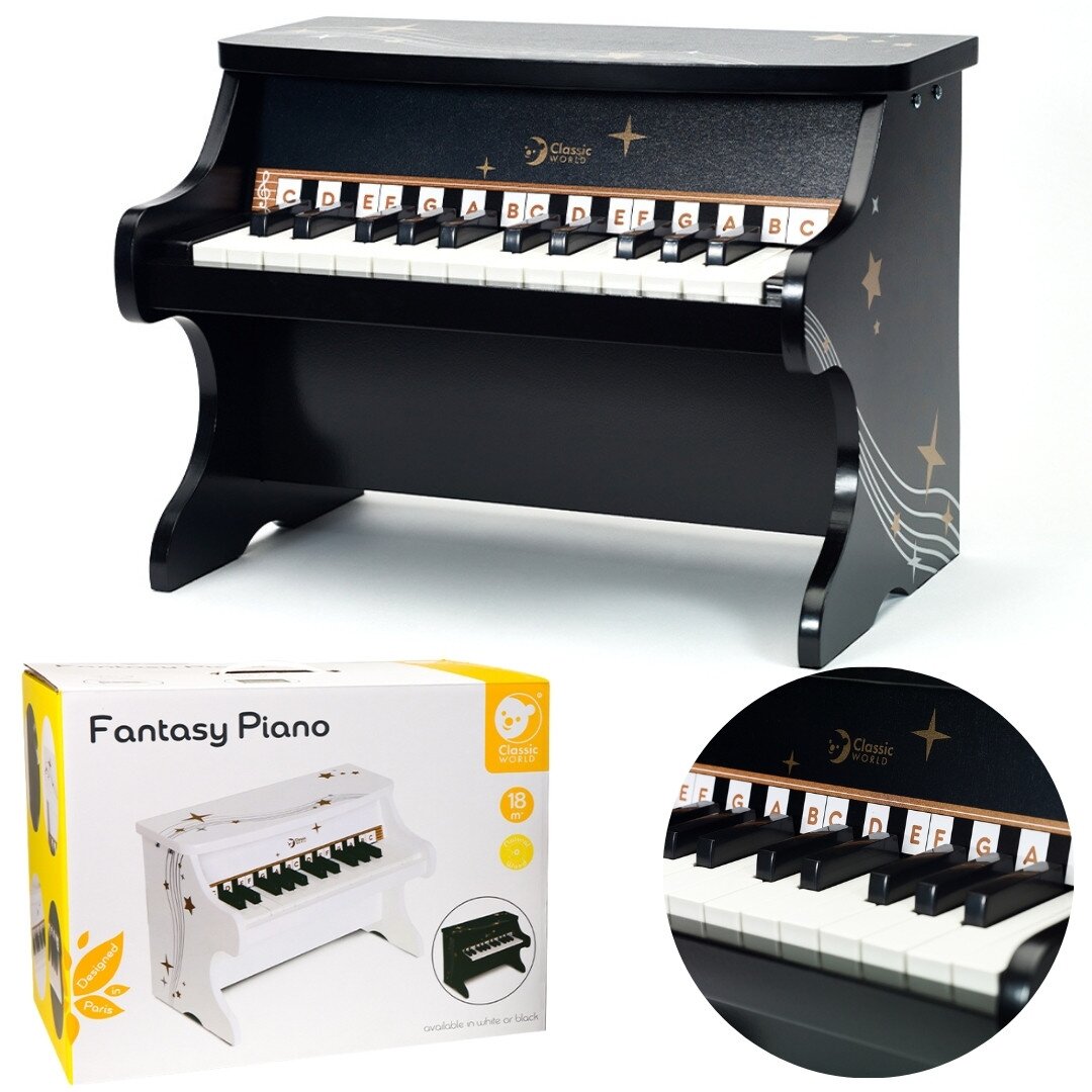 CLASSIC WORLD Juodas medinis pianinas Fantasy