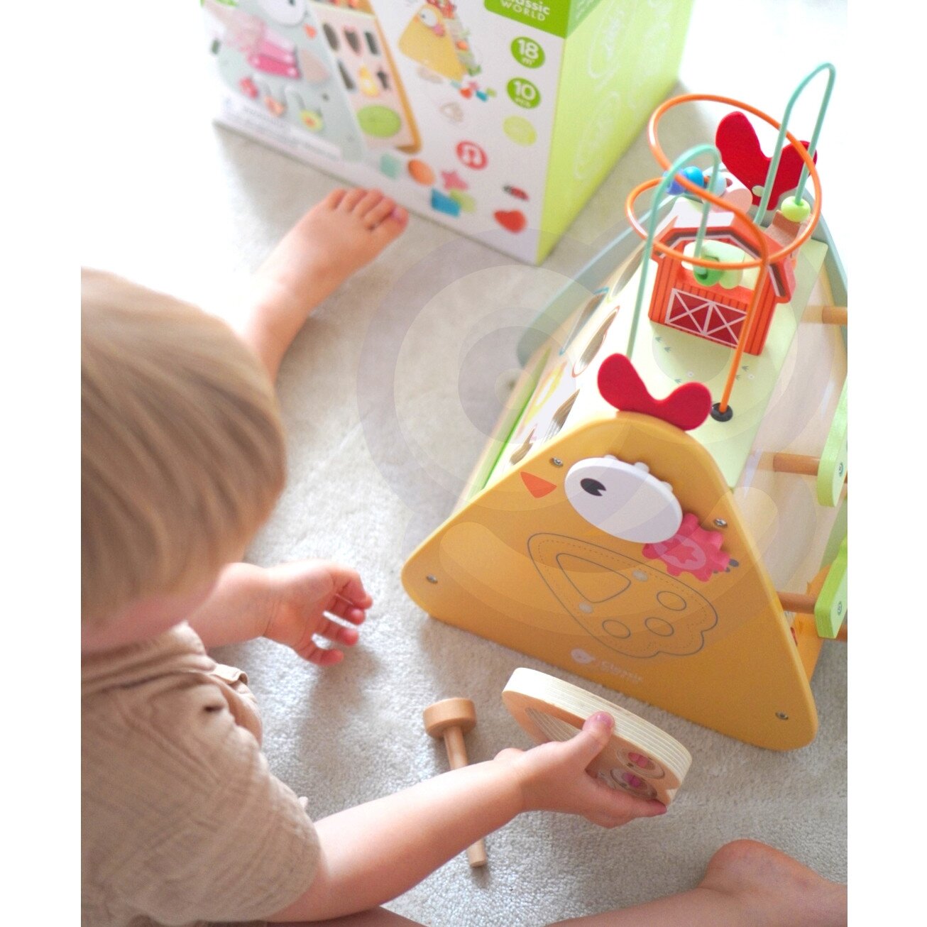 CLASSIC WORLD Montessori kubas 10in1 Laiminga ferma XXL 5