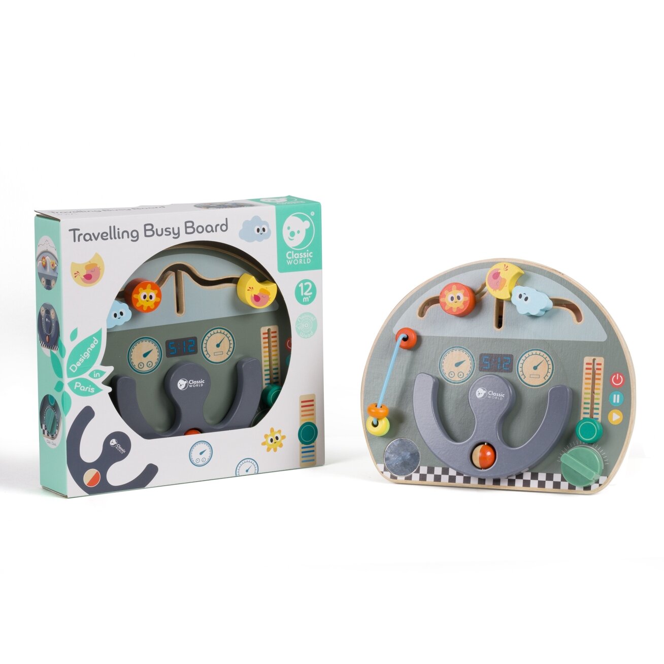 CLASSIC WORLD Daugiafunkcė manipuliacinė lenta 6in1 Kelionė 6