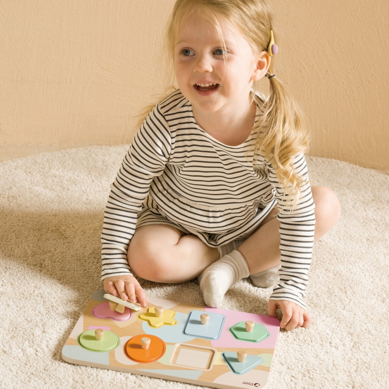 CLASSIC WORLD Geometrinė dėlionė (puzzle) su kaladėlėmis, 9 el. 1