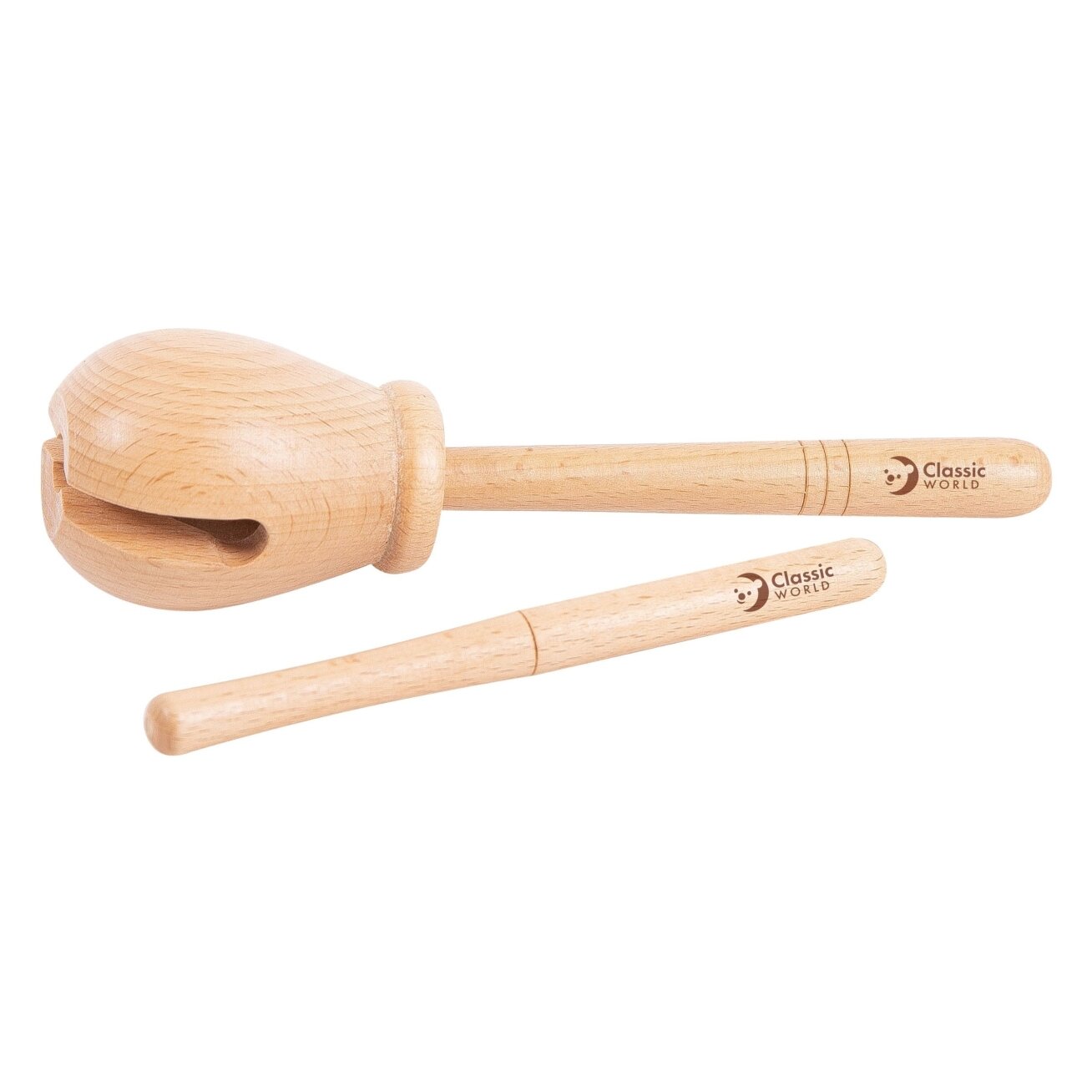 CLASSIC WORLD EDU Medinis muzikos instrumentas Woodblock ritminis 2 vnt. 1 CLASSIC WORLD EDU Medinis muzikos instrumentas Woodblock ritminis 2 vnt. 1