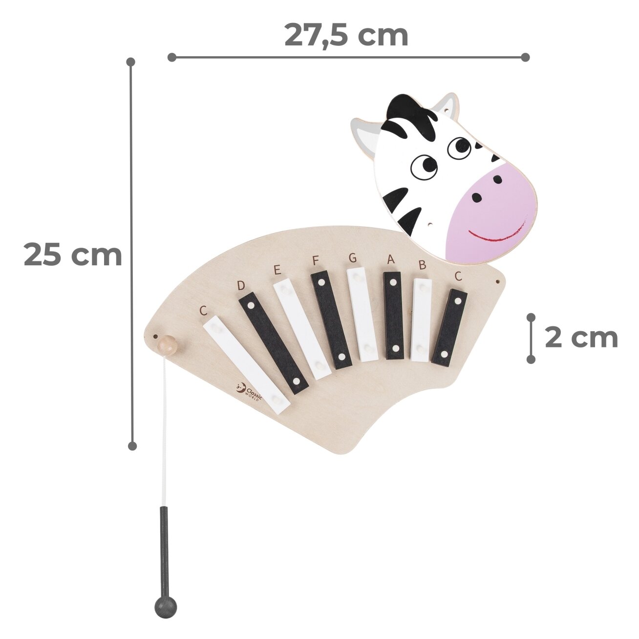 CLASSIC WORLD EDU Muzikinė sieninė lenta ZEBRA 6 CLASSIC WORLD EDU Muzikinė sieninė lenta ZEBRA 6