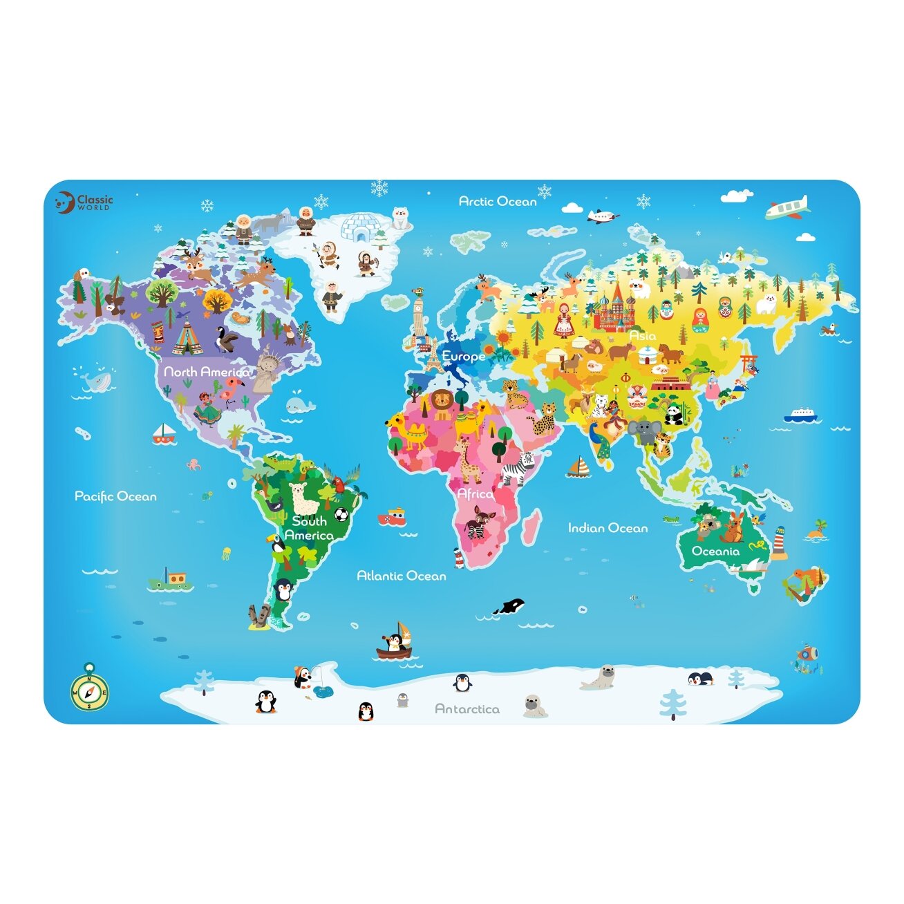 CLASSIC WORLD Pasaulio žemėlapio dėlionė 1 CLASSIC WORLD Pasaulio žemėlapio dėlionė 1