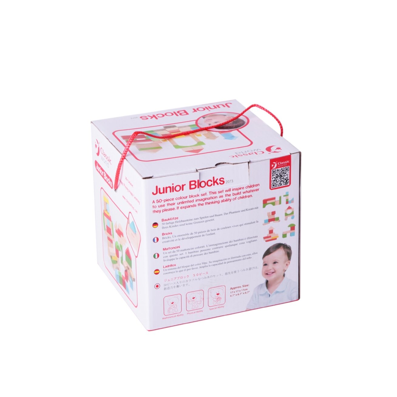 CLASSIC WORLD Medinės kaladėlės edukacinis dėlionės rinkinys 50 el. 6 CLASSIC WORLD Medinės kaladėlės edukacinis dėlionės rinkinys 50 el. 6