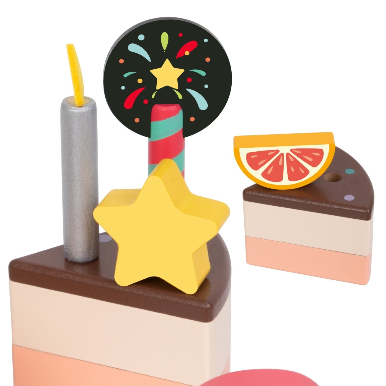 CLASSIC WORLD Medinis gimtadienio tortas pjaustymui 19 el. 5 CLASSIC WORLD Medinis gimtadienio tortas pjaustymui 19 el. 5
