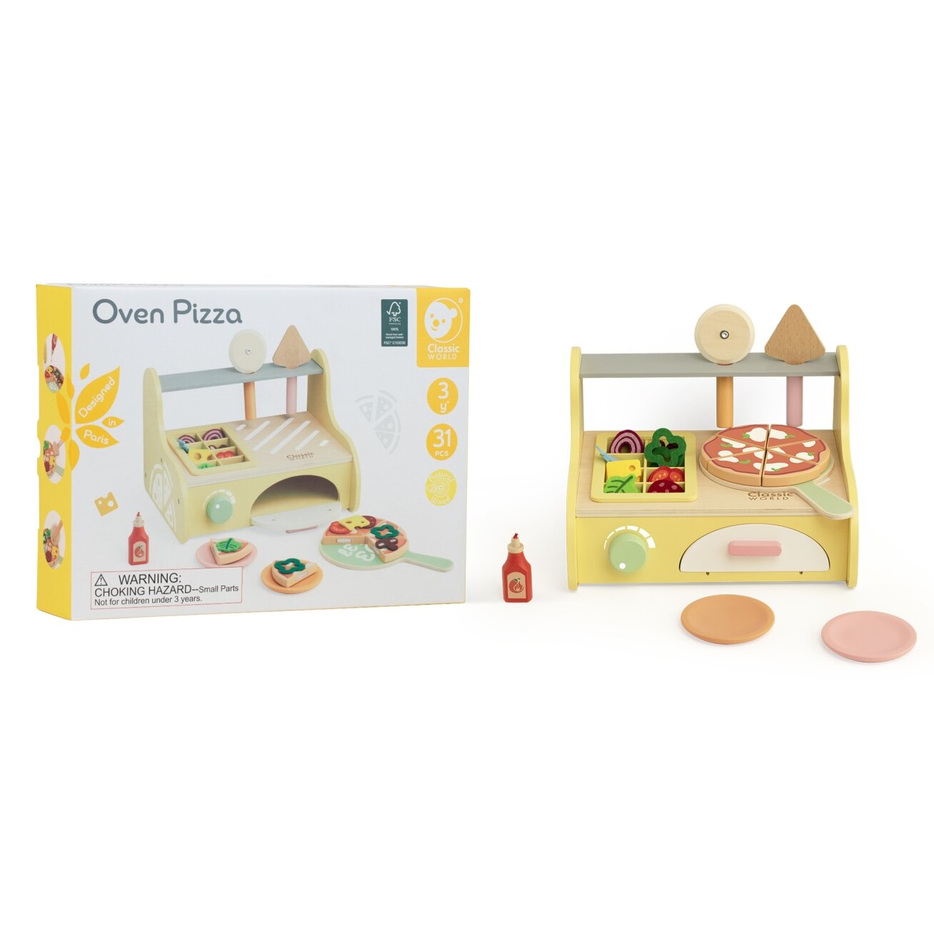 CLASSIC WORLD Medinis picos kepimo pečius Oven Pizza 3+ FSC 14