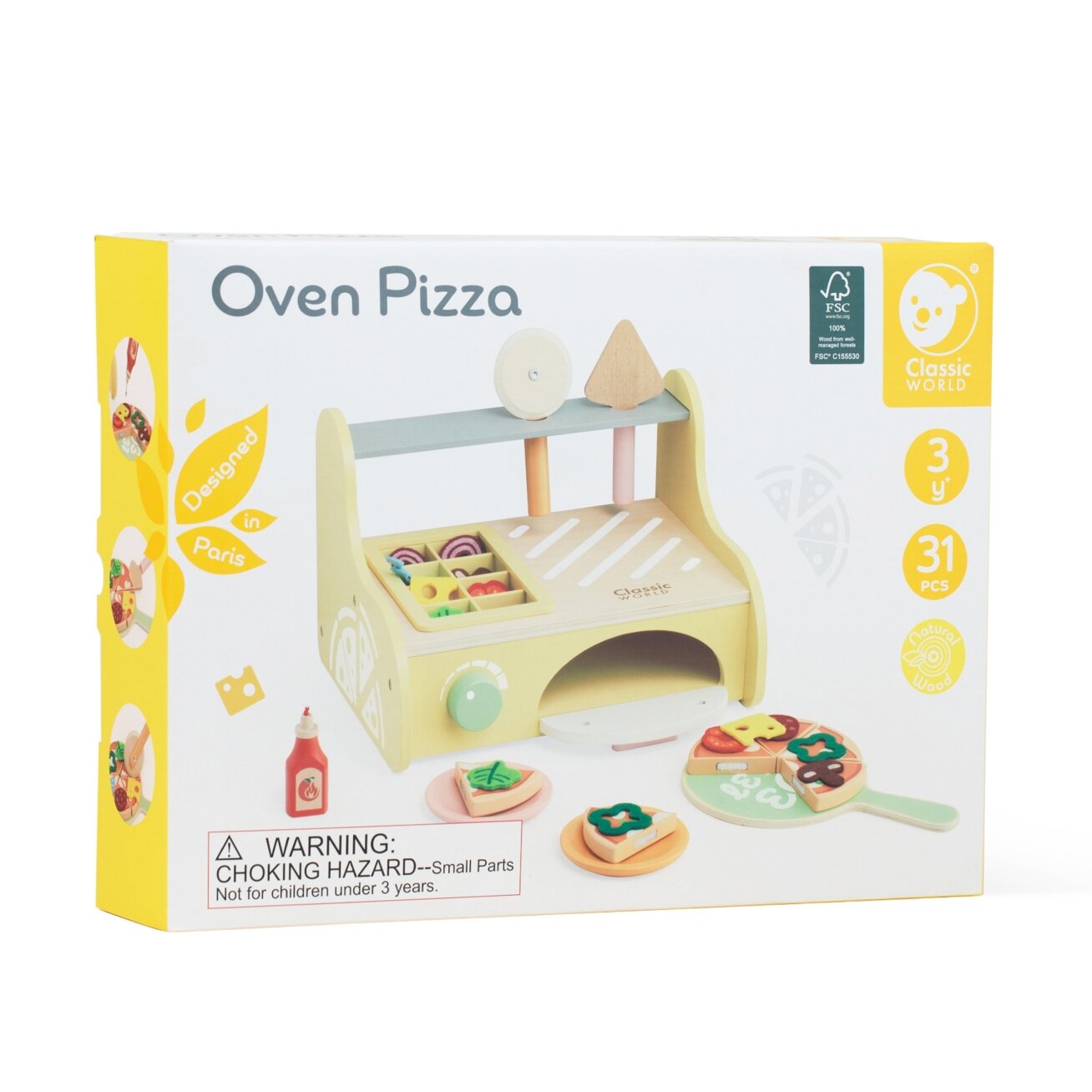 CLASSIC WORLD Medinis picos kepimo pečius Oven Pizza 3+ FSC 15