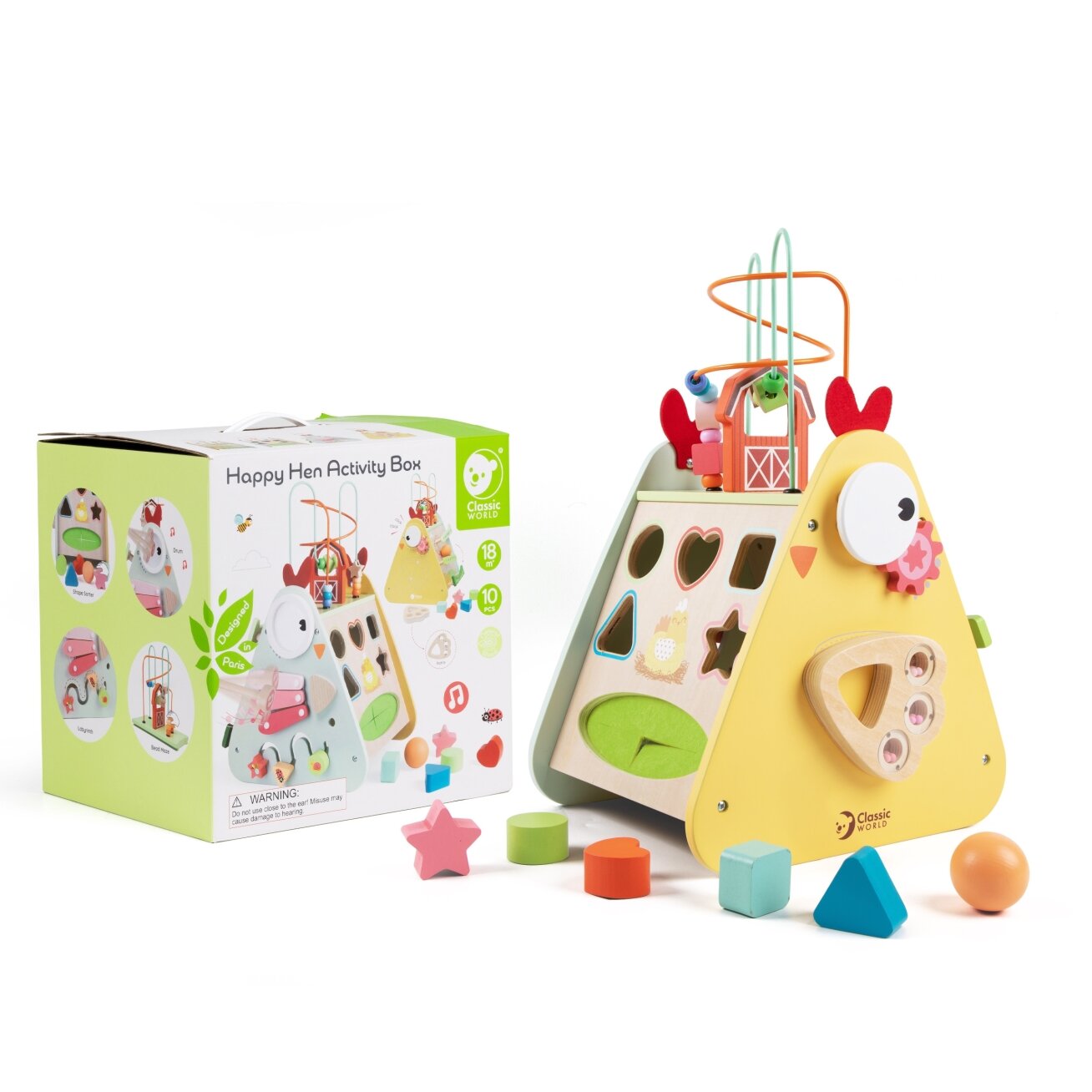 CLASSIC WORLD Montessori kubas 10in1 Laiminga ferma XXL 13