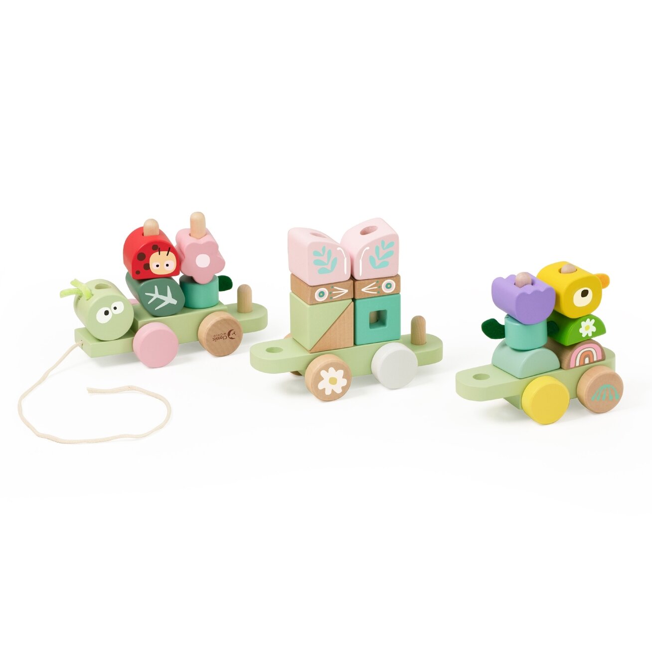 CLASSIC WORLD Montessori traukinukas Vikšras medinė dėlionė 4