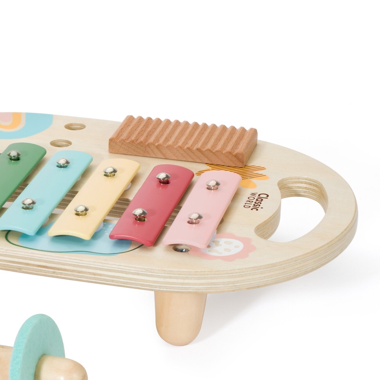 CLASSIC WORLD muzikos instrumentų rinkinys vaikams – ksilofonas, būgnelis, barškutis, 5 vnt. 3 CLASSIC WORLD muzikos instrumentų rinkinys vaikams – ksilofonas, būgnelis, barškutis, 5 vnt. 3