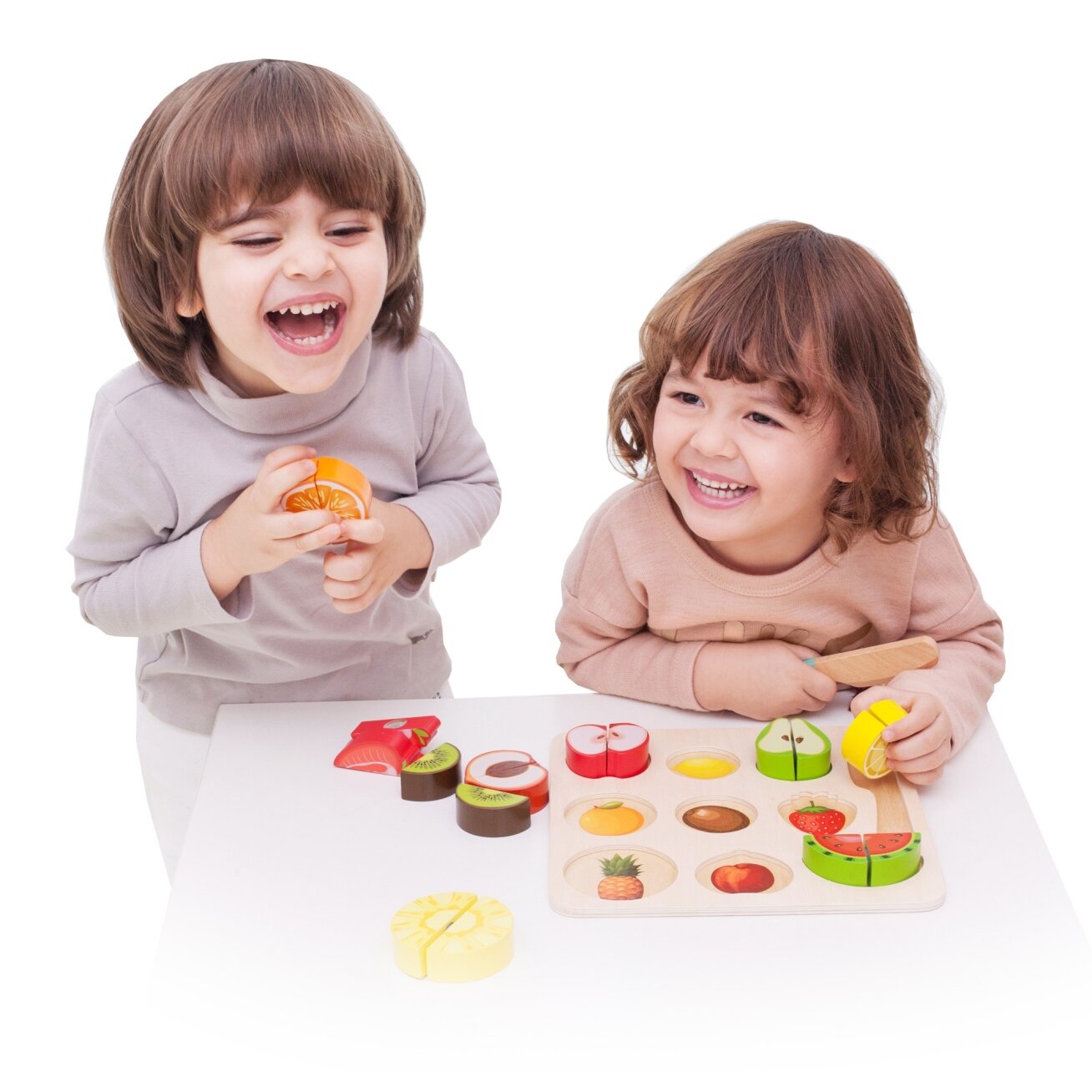 CLASSIC WORLD Vaisių pjaustymo rinkinys su lipukais MONTESSORI 20 el. 5