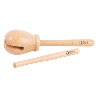 CLASSIC WORLD EDU Medinis muzikos instrumentas Woodblock ritminis 2 vnt. CLASSIC WORLD EDU Medinis muzikos instrumentas Woodblock ritminis 2 vnt.