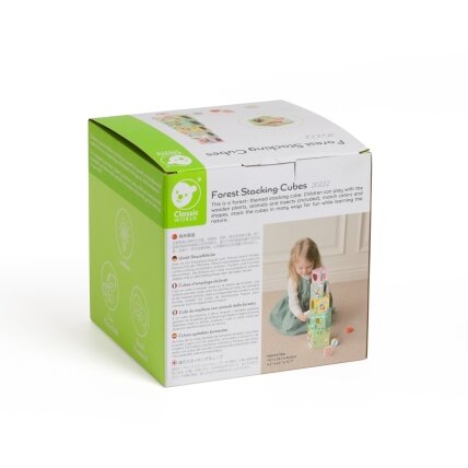CLASSIC WORLD Dėliojimo kubeliai Box Miško piramidė 10 vnt. FSC 10 CLASSIC WORLD Dėliojimo kubeliai Box Miško piramidė 10 vnt. FSC 10