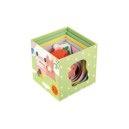 CLASSIC WORLD Dėliojimo kubeliai Box Miško piramidė 10 vnt. FSC 5 CLASSIC WORLD Dėliojimo kubeliai Box Miško piramidė 10 vnt. FSC 5