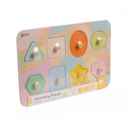 CLASSIC WORLD Geometrinė dėlionė (puzzle) su kaladėlėmis, 9 el. 3