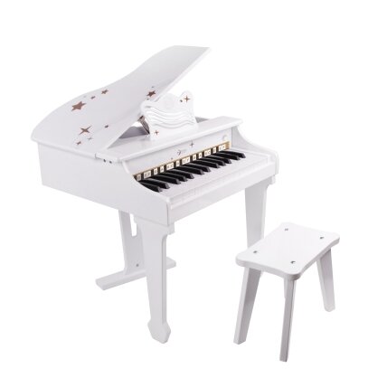CLASSIC WORLD Didelis vaikiškas pianinas–fortepijonas su kėdute ir mokymosi knygele 3