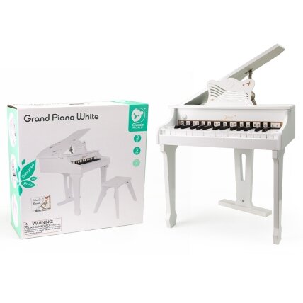 CLASSIC WORLD Didelis vaikiškas pianinas–fortepijonas su kėdute ir mokymosi knygele 4