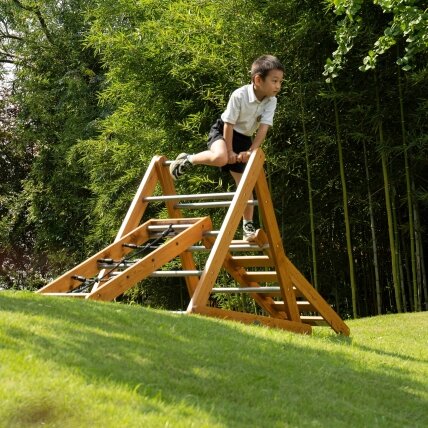 CLASSIC WORLD EDU Medinė žaidimų aikštelė XL rinkinys Montessori laipiojimo kopėtėlės 2