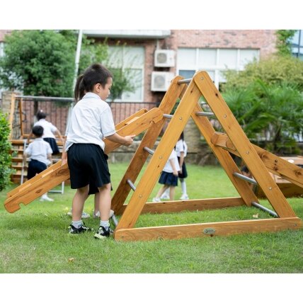 CLASSIC WORLD EDU Medinė žaidimų aikštelė XL rinkinys Montessori laipiojimo kopėtėlės 6