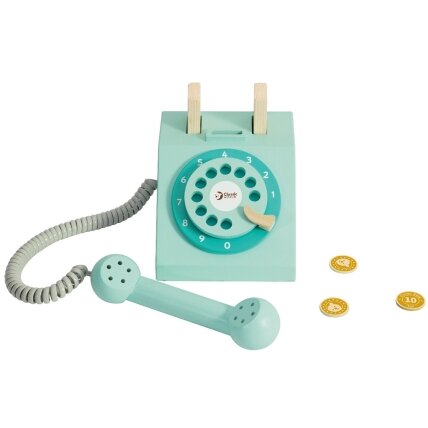 CLASSIC WORLD Klasikinis medinis telefonas vaikams 4 el. 7
