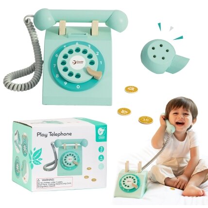 CLASSIC WORLD Klasikinis medinis telefonas vaikams 4 el.