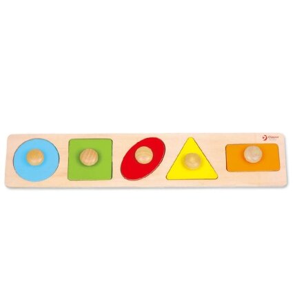 CLASSIC WORLD Medinė geometrinė MONTESSORI dėlionė – formų rūšiuoklė, spalvų pažinimas, 6 el. 5