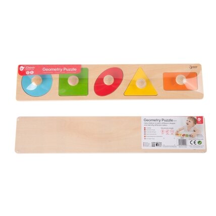 CLASSIC WORLD Medinė geometrinė MONTESSORI dėlionė – formų rūšiuoklė, spalvų pažinimas, 6 el. 6