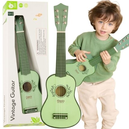CLASSIC WORLD Vaikiška medinė vintažinė gitara vaikams 3+ CLASSIC WORLD Vaikiška medinė vintažinė gitara vaikams 3+