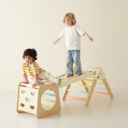 CLASSIC WORLD medinis laipiojimo rinkinys Montessori trikampis 5in1 – vaikų vidaus žaidimų aikštelė ir sporto kampelis 4 CLASSIC WORLD medinis laipiojimo rinkinys Montessori trikampis 5in1 – vaikų vidaus žaidimų aikštelė ir sporto kampelis 4