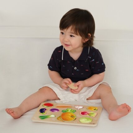 CLASSIC WORLD Medinė Montessori dėlionė Daržovės 1 CLASSIC WORLD Medinė Montessori dėlionė Daržovės 1