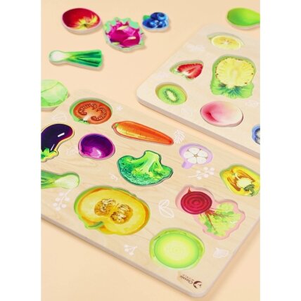 CLASSIC WORLD Medinė Montessori dėlionė Daržovės 3 CLASSIC WORLD Medinė Montessori dėlionė Daržovės 3