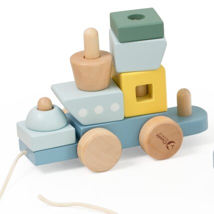 CLASSIC WORLD Medinis traukinukas su kaladėlėmis traukimui „Ocean“ 28 el. 4 CLASSIC WORLD Medinis traukinukas su kaladėlėmis traukimui „Ocean“ 28 el. 4