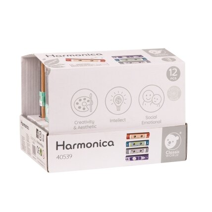 CLASSIC WORLD Medinė lūpinė armonikėlė vaikams 1 vnt. 6 CLASSIC WORLD Medinė lūpinė armonikėlė vaikams 1 vnt. 6