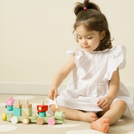 CLASSIC WORLD Montessori traukinukas Vikšras medinė dėlionė 1 CLASSIC WORLD Montessori traukinukas Vikšras medinė dėlionė 1